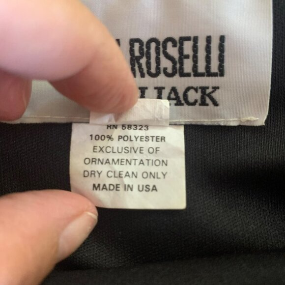 Vintage Susan Roselli for VIJack Black Maxi Evening Dress - Picture 4 of 11